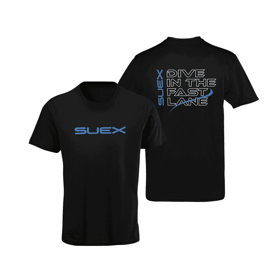 T-SHIRT DIVE IN THE FAST LANE SCHWARZ