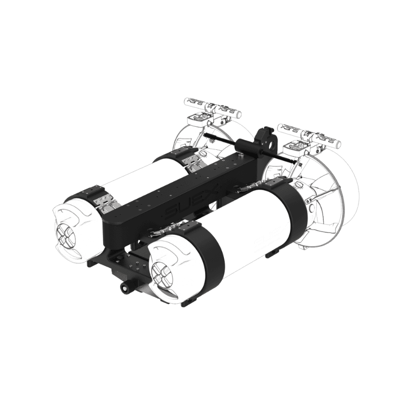 Gemini XJ Frame with two Goldfinder XJ units shown as ghosted outlines