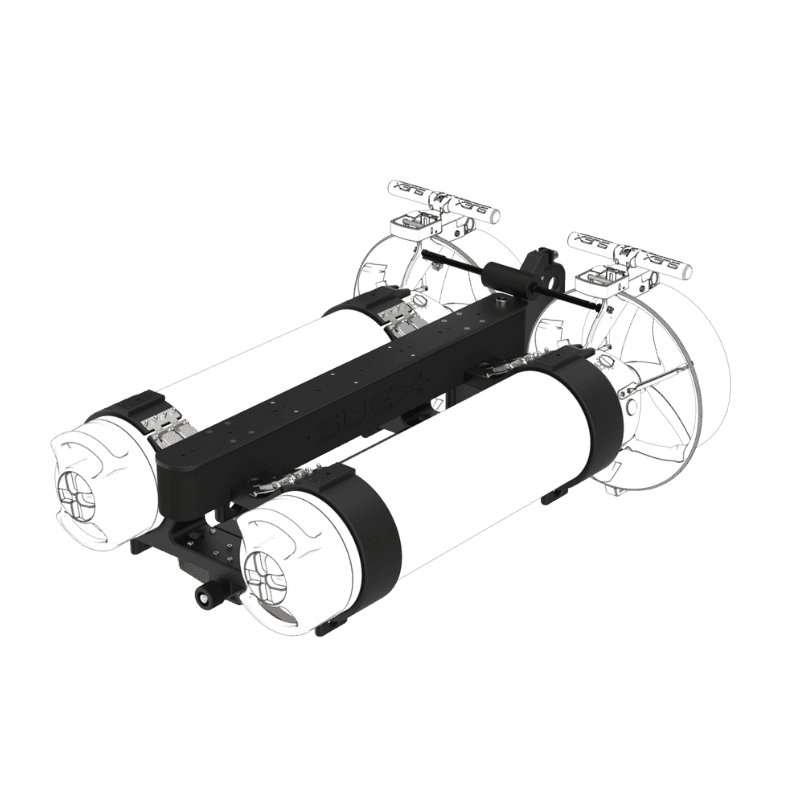 Gemini XK Frame with two Goldfinder XK units shown as ghosted outlines